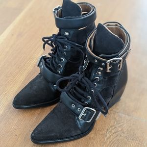 Chloe Black Suede Rylee Ankle Boots